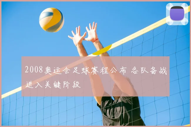 2008奥运会足球赛程公布 各队备战进入关键阶段